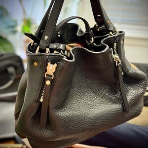 BURBERRY Maidstone Black Leather crossbody with handles and Novacheck Lining